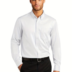 Men's Classic Button Up Shirt With Chest Pocket - Spring/Fall Business Attire