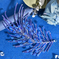 Bohemian Bridal Headpiece with Fireworks Rhinestone Encrusted High Resin