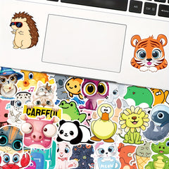100pcs Animal Stickers Pack Vinyl Waterproof Stickers for Water Bottles and Note