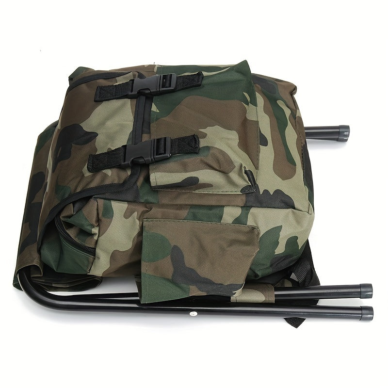 Camouflage Portable Backpack Chair for Outdoor Camping Travel BBQ Sports
