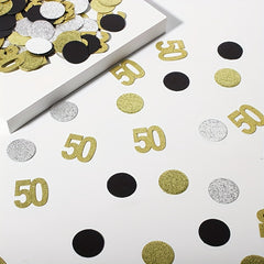 120pcs 50th Birthday Party Decoration Golden Confetti