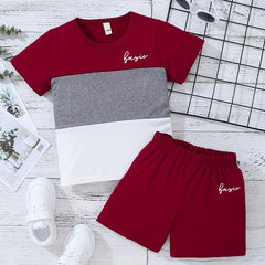 Boys Casual Outfit T-Shirt & Shorts Summer Clothes Set