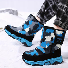 Men's Camo Snow Boots Warm Fleece Cozy Ankle Boots