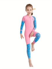 Girl's Clash One piece Swimsuit Long Sleeve Surfing Suit