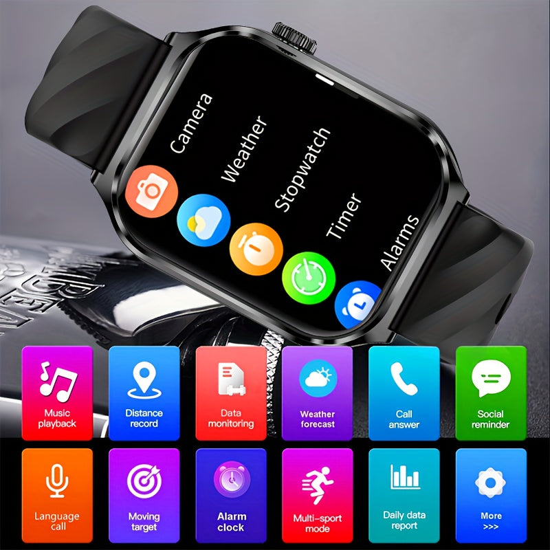 2-in-1 Smartwatch 1.2" Touch Screen LED Flashlight Music Control