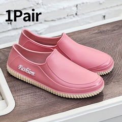 PVC Waterproof Non Slip Water Shoes Low Cut Rain Boots Rubber Shoes