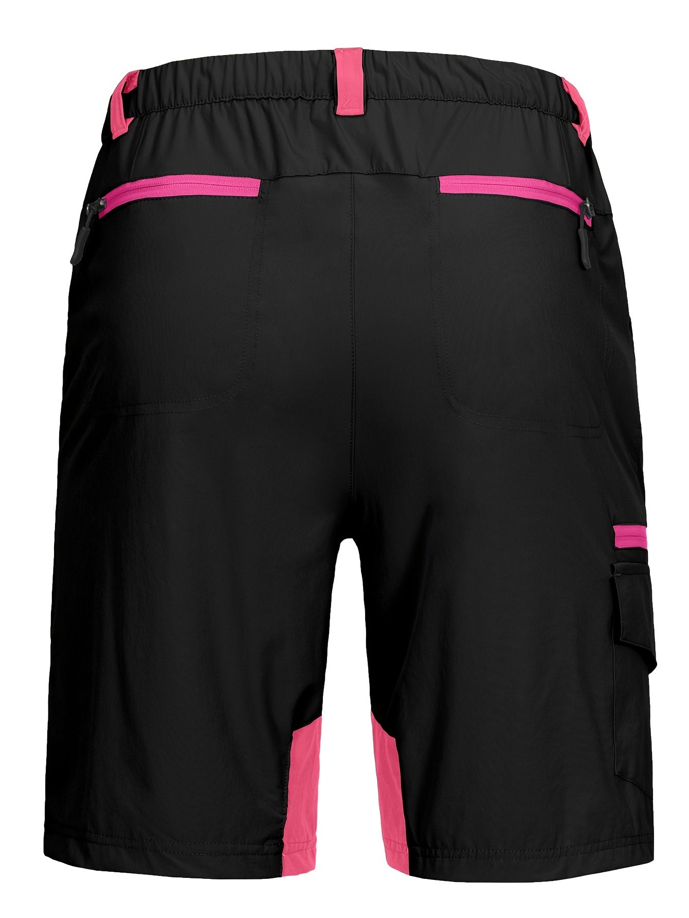 Women's Quick Drying Sports Shorts Zippered Pocket & Elastic Waist