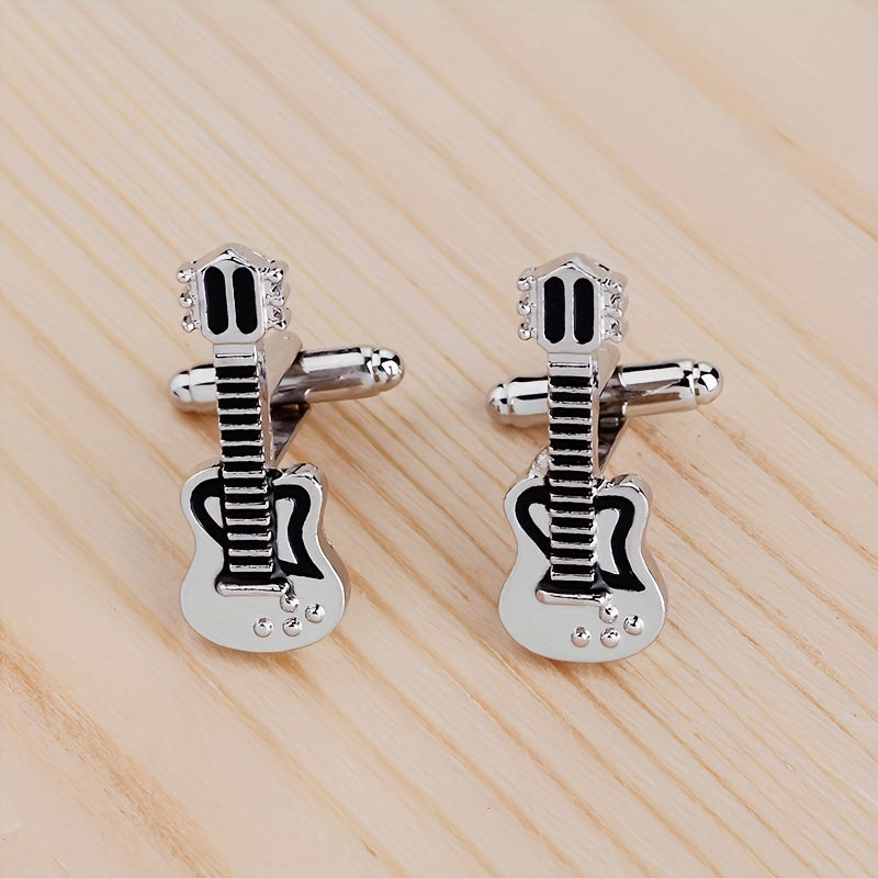 Guitar Cufflinks Violin Love Unique Shirt Accessories