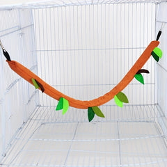 Cozy Forest Pattern Small Animal Hammock Bed for Cage Nest - Warmth & Comfort
