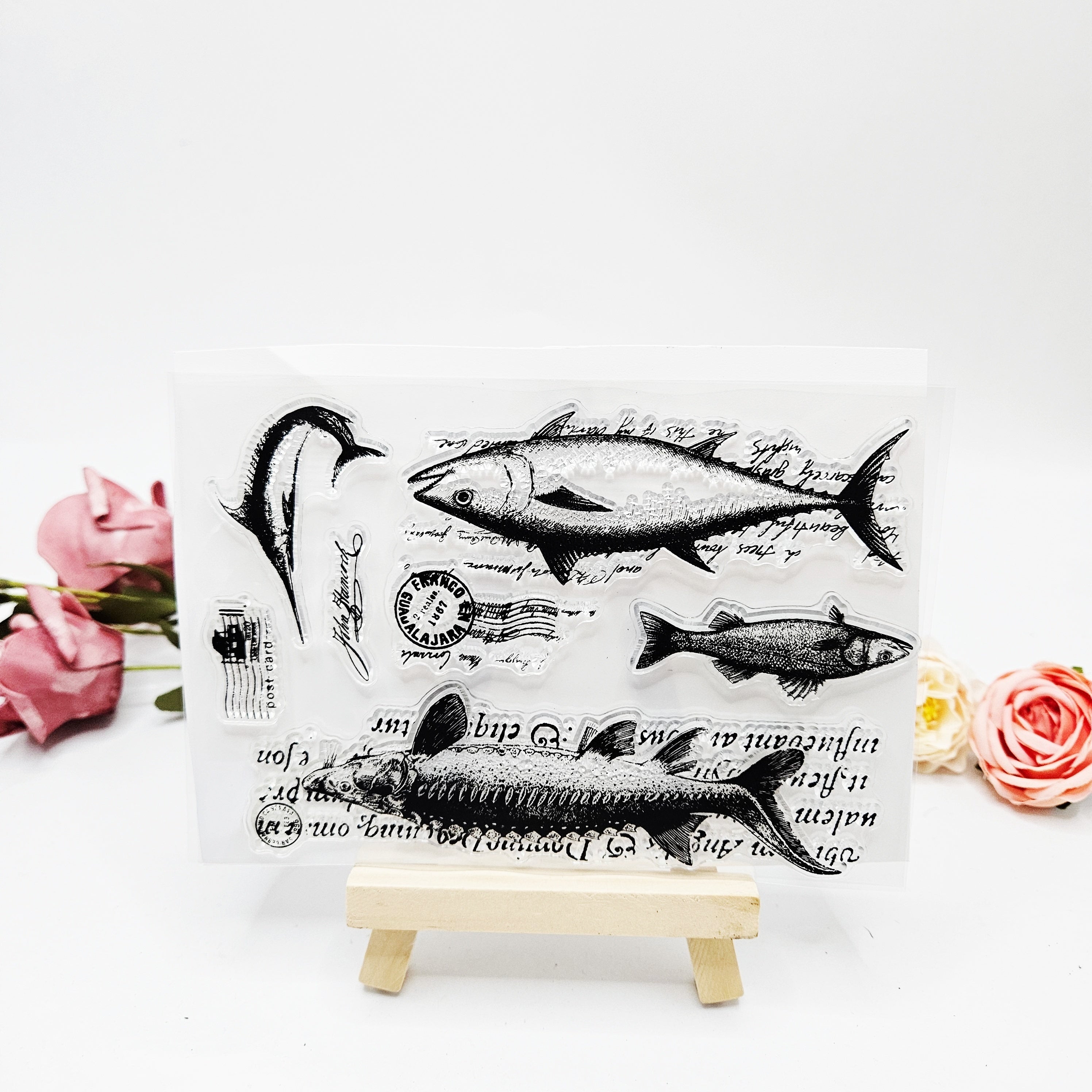 1pc Fish Transparent Stamp DIY Card Making Gift