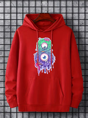 Men's Monster Graphic Hoodie Casual Stretch Breathable Hooded Sweatshirt
