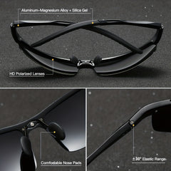 RoyalHot Polarized Rectangle Alloy Sunglasses P10038