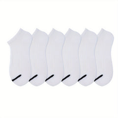 6 Pairs Women's Sports Ankle Socks Breathable & Comfy All Match Stockings
