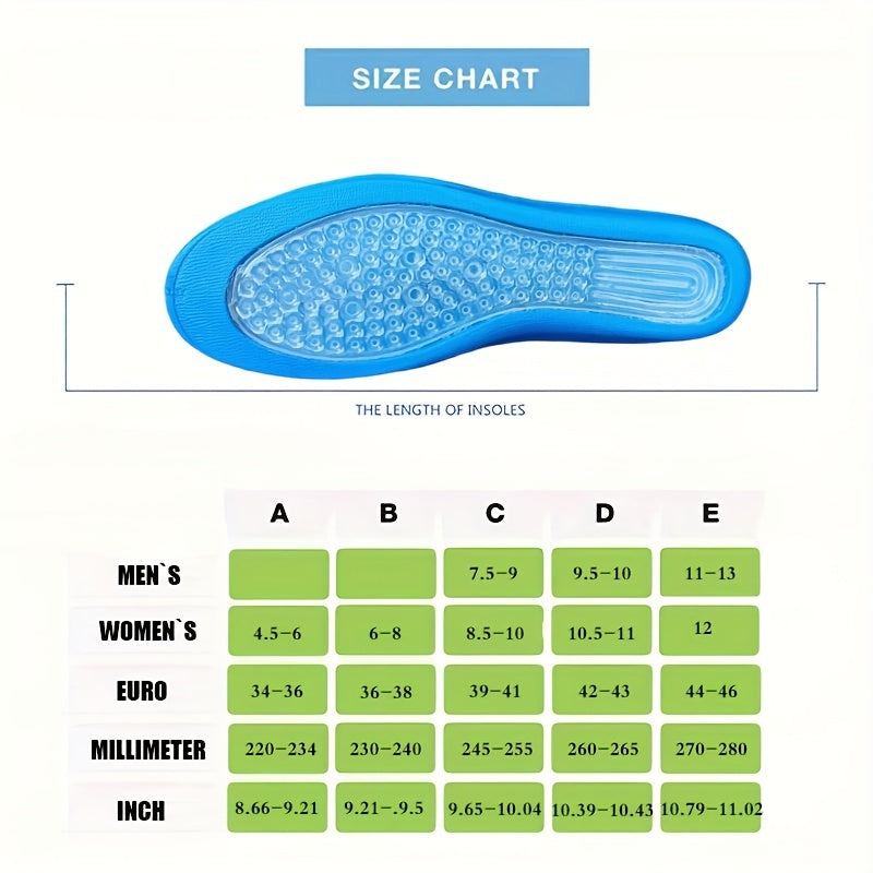 Air Cushion Insole High Elastic PU Sole Arch Support Absorption