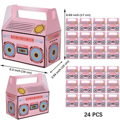 24pcs Music Radio Boomboxes Retro Radio Table Decorations