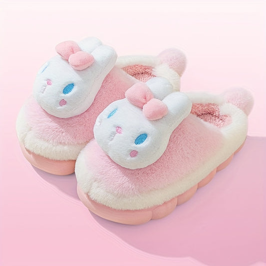 Cartoon Furry Girls House Shoes Non Slip Soft Bottom Indoor Walking Shoes