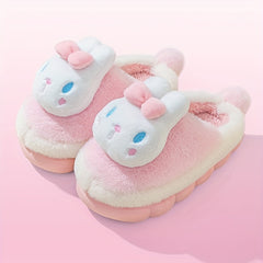 Cartoon Furry Girls House Shoes Non Slip Soft Bottom Indoor Walking Shoes