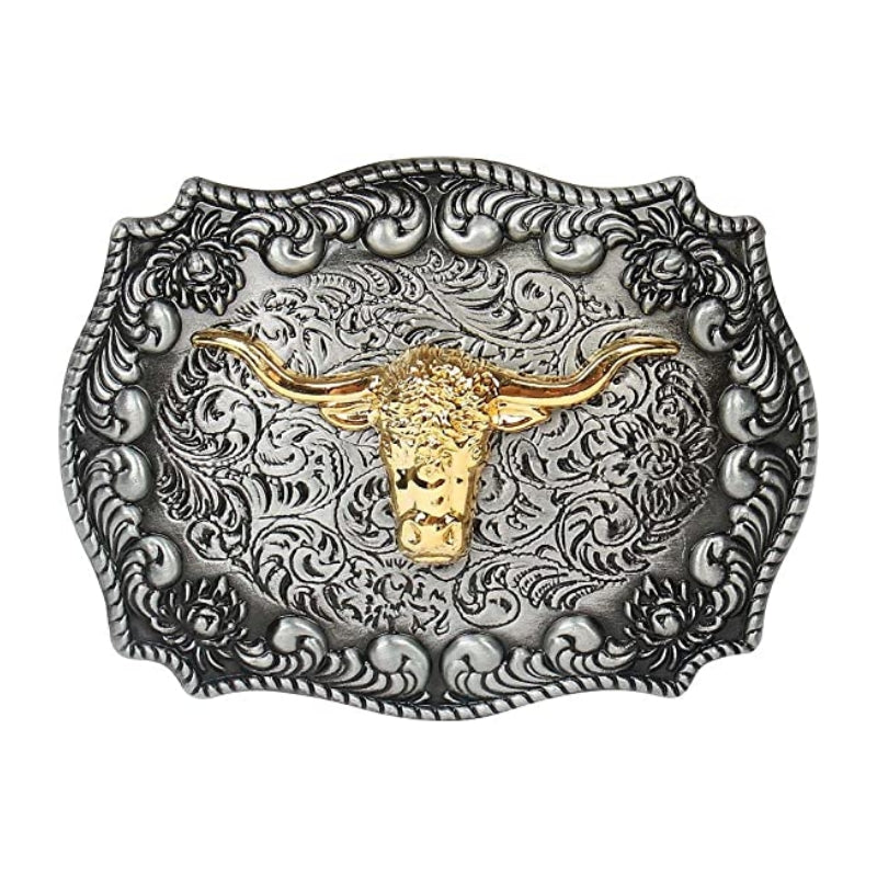 Western Cowboy Bull Head Eagle Belt Buckle Retro Zinc Alloy Belt Buckle
