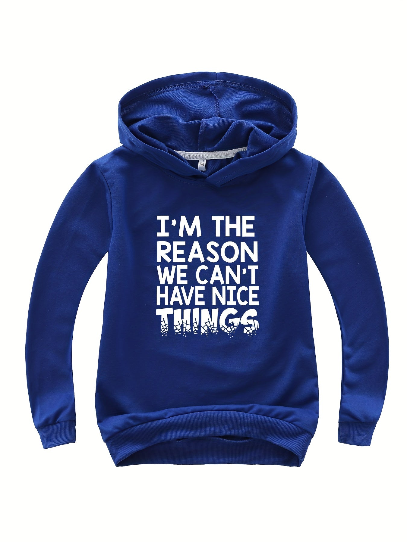 Funny 'We Can't Have Nice Things' Print Hoodie for Boys