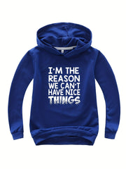 Funny 'We Can't Have Nice Things' Print Hoodie for Boys