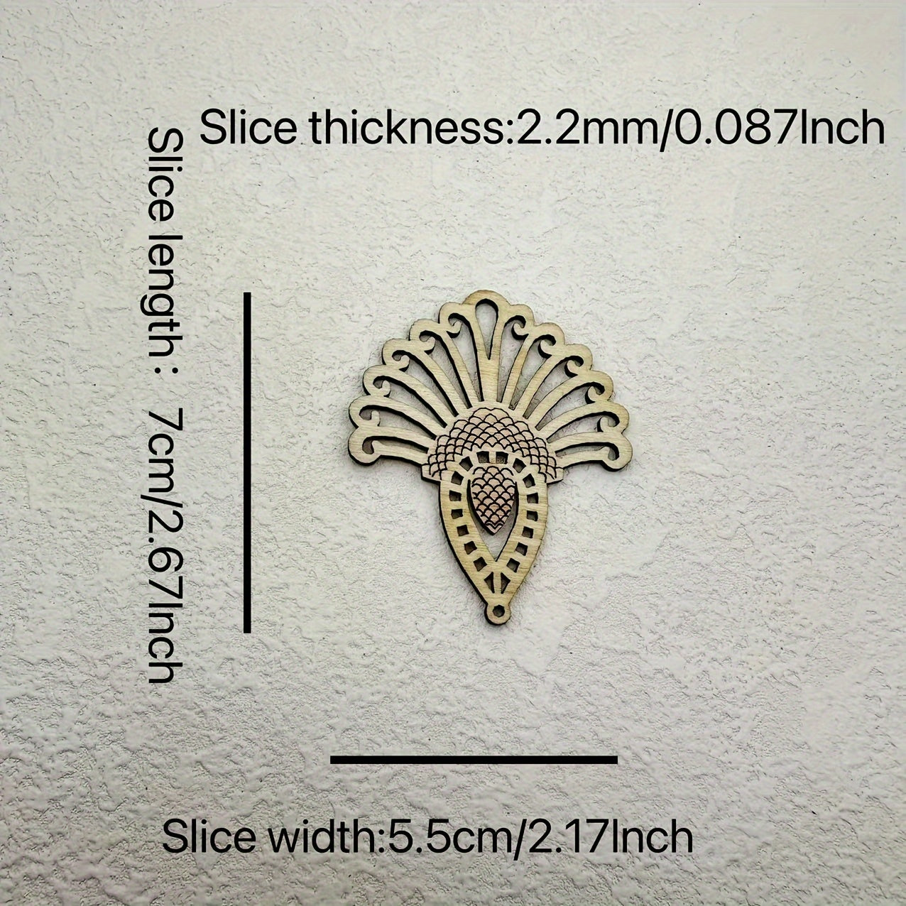 10pcs Sliced Pendant Wooden Earring Jewelry Necklace Making Tool Carving Hanging