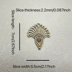 10pcs Sliced Pendant Wooden Earring Jewelry Necklace Making Tool Carving Hanging