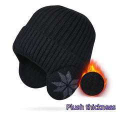 Winter Beanie Hat Skull Cap Windproof Warm Knit Hat With Earflap