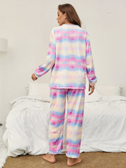 Tie Dye Pajama Set Long Sleeve Crew Neck Top & Lounge Pants
