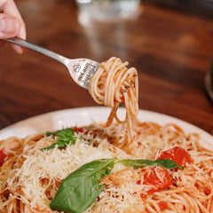2pcs Forks with I Forking Love You Print Stainless Steel Tableware