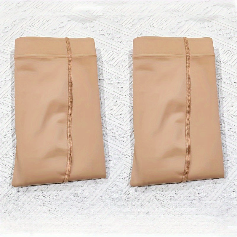 2 Pack Solid Opaque High Waist Thermal Leggings Women's Stockings