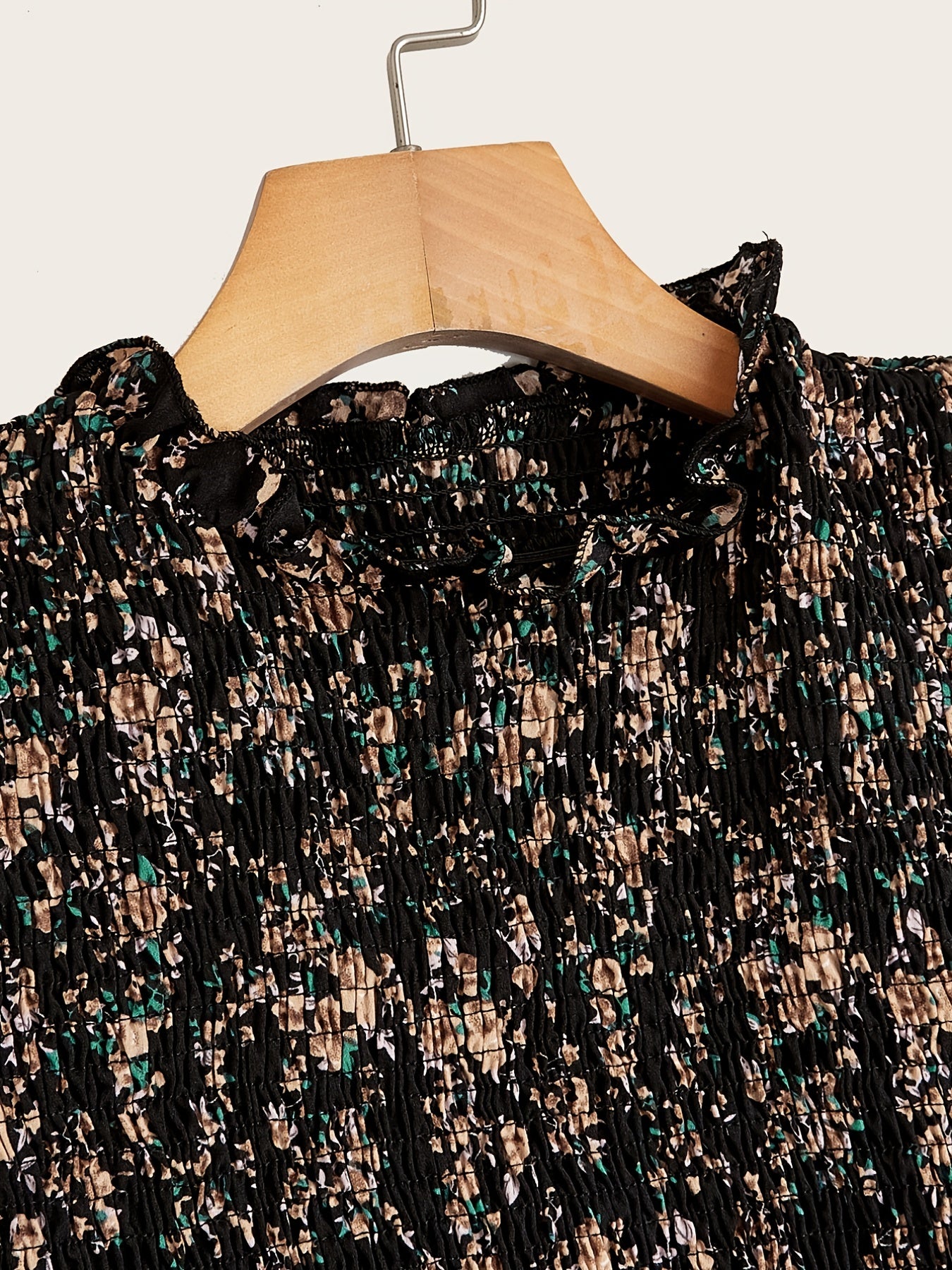 Floral Print Shirred Tank Dress for Women