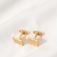 Square Striped Cufflinks for Men's French Shirt