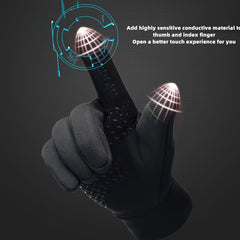 Winter Cycling Gloves Fleece Touch Screen Windproof Warm Waterproof