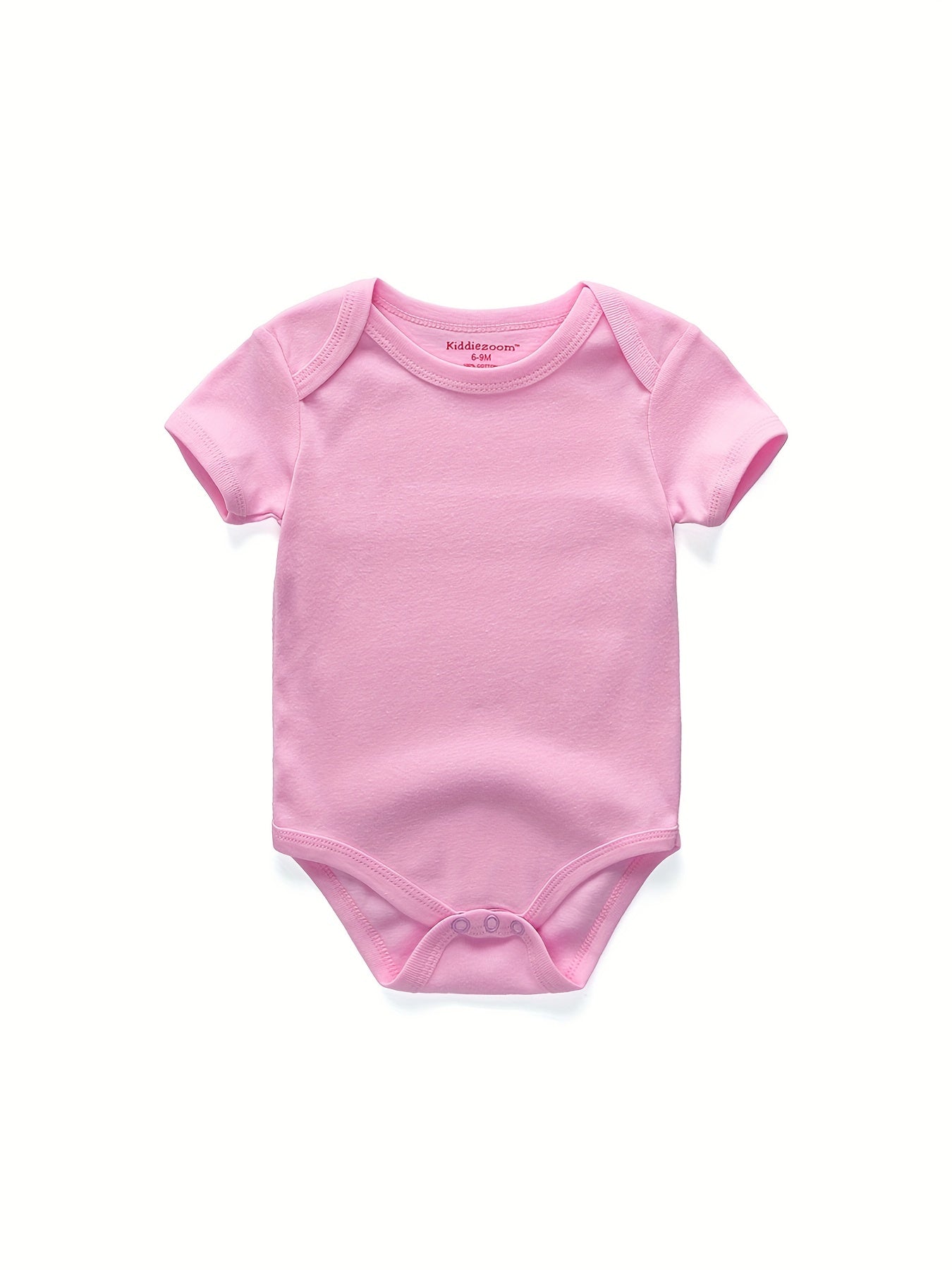 Summer Solid Short Sleeve Baby Bodysuit Cotton Soft 0-12Months Unisex