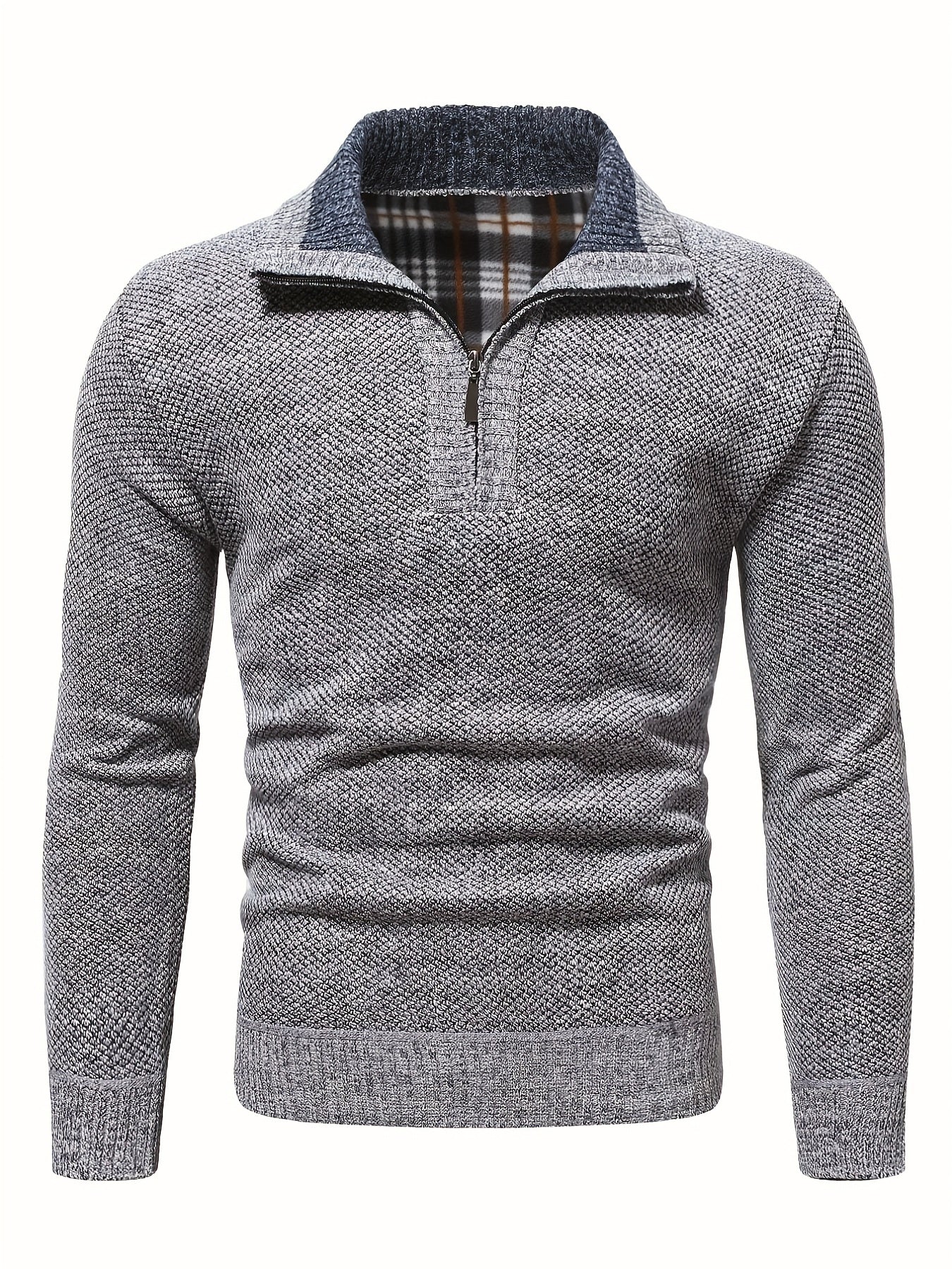 Men's High Neck Fleece Pullover Sweater