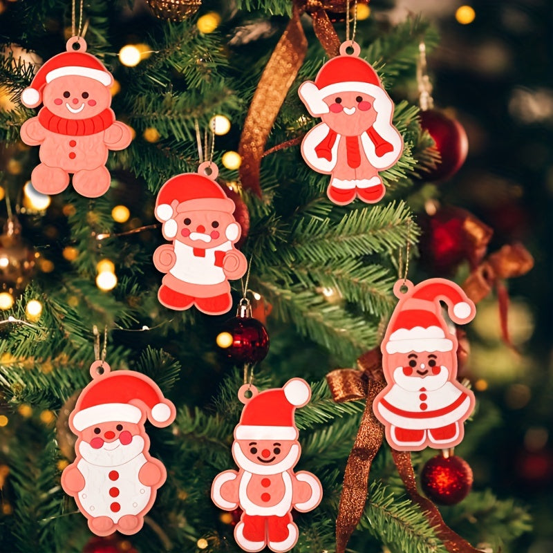 6 Gingerbread Man Christmas Tree Pendants Home Decor