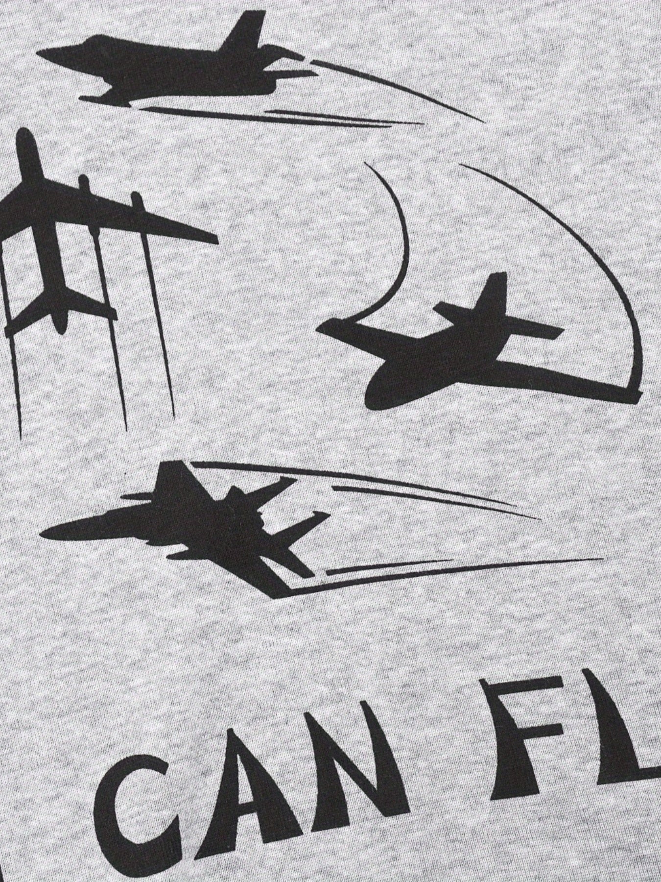 Toddler Girls Airplane Print Pajama Set