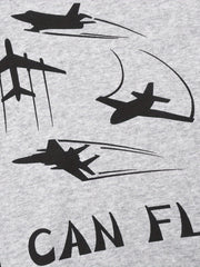 Toddler Girls Airplane Print Pajama Set