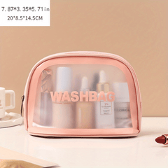 Letter Print Makeup Pouch Lightweight Zipper Cosmetic Bag