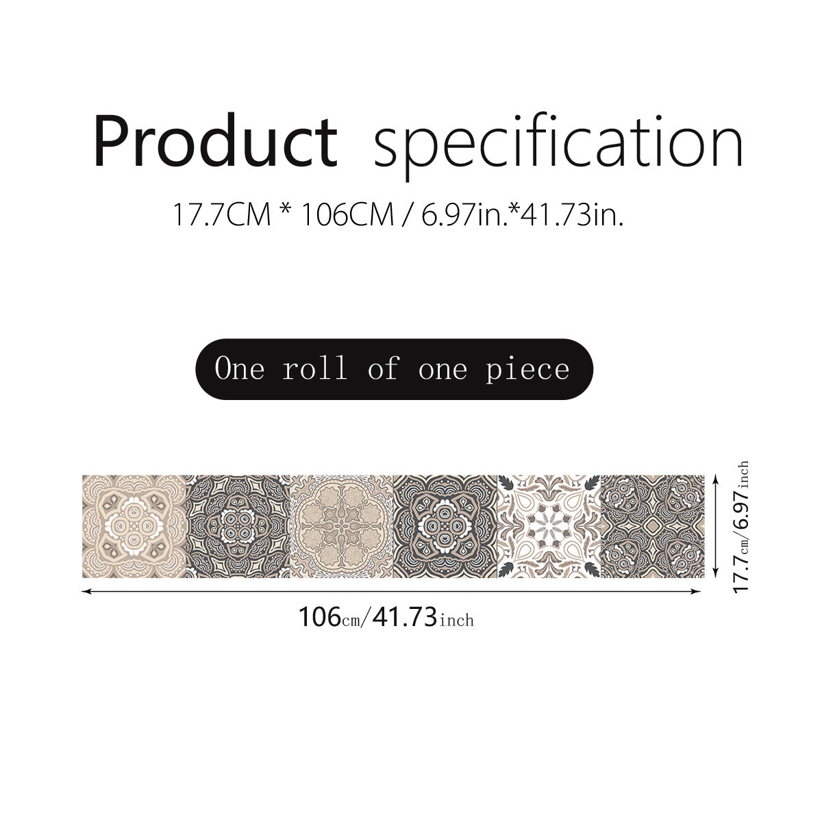 Bohemian Pattern Stair Stickers Self-adhesive Wallpaper