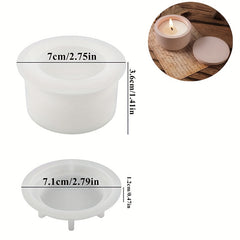 DIY Candle Jar Silicone Mold With Lid Resin Mold
