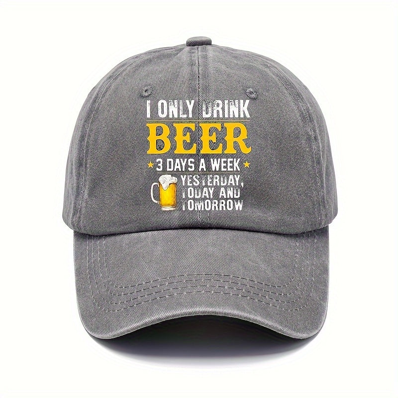 Vintage Baseball Cap Letter Printed Sun Cap for Outdoor Activities