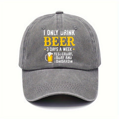 Vintage Baseball Cap Letter Printed Sun Cap for Outdoor Activities
