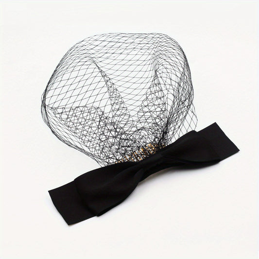 Satin Bowknot Mesh Head Piece Women's Hair Accessories