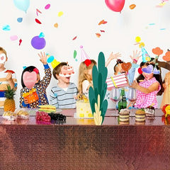 Disposable Laser Rainbow Aluminum Foil Tablecloth for Wedding Celebration