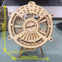 3D Wooden Puzzle Perpetual Calendar Mechanical Gears Toy