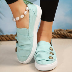 Breathable Slip On Flat Shoes Lightweight Outdoor Sneakers Women's Footwear