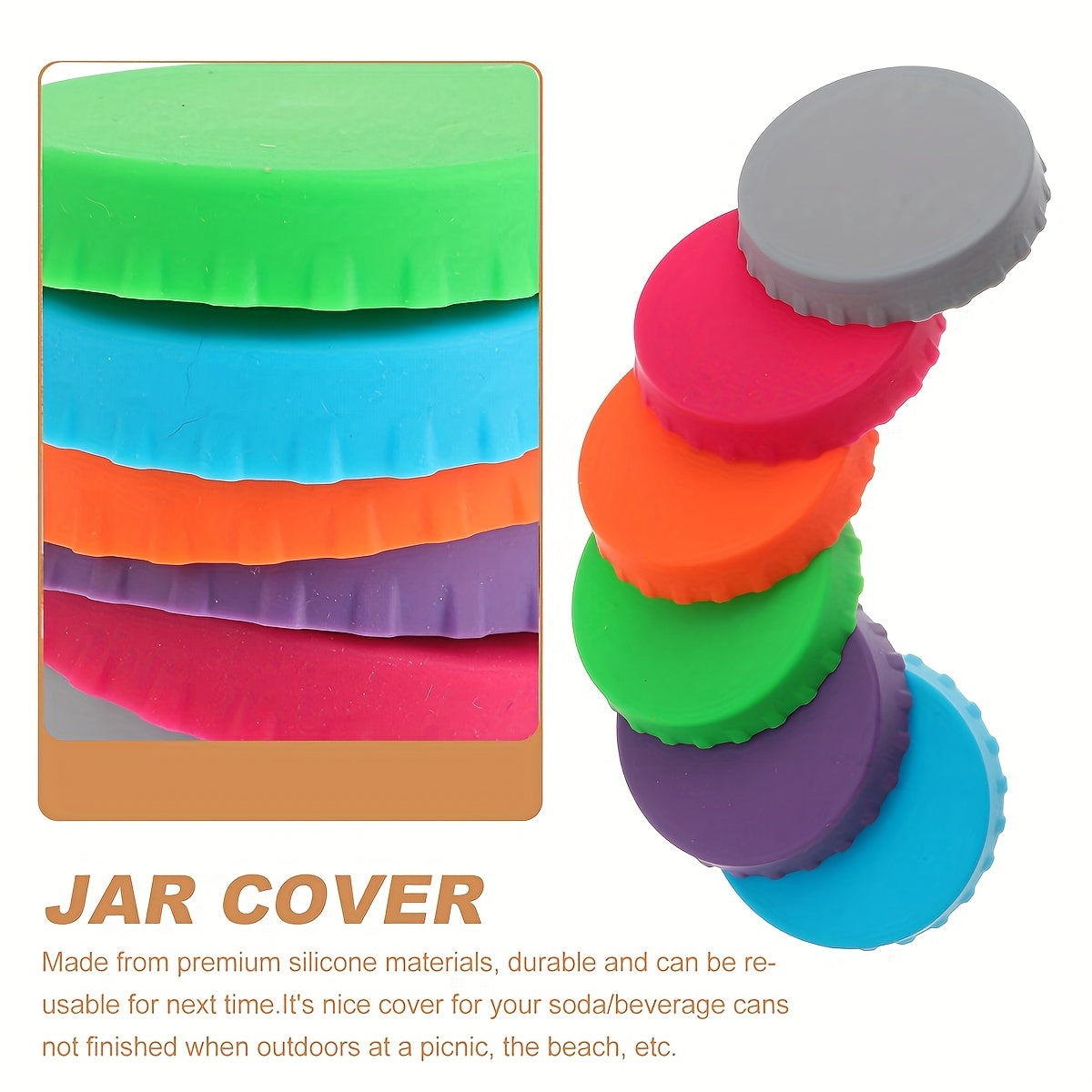 Silicone Can Lid Reusable Leakproof Dustproof Water Cup Lid