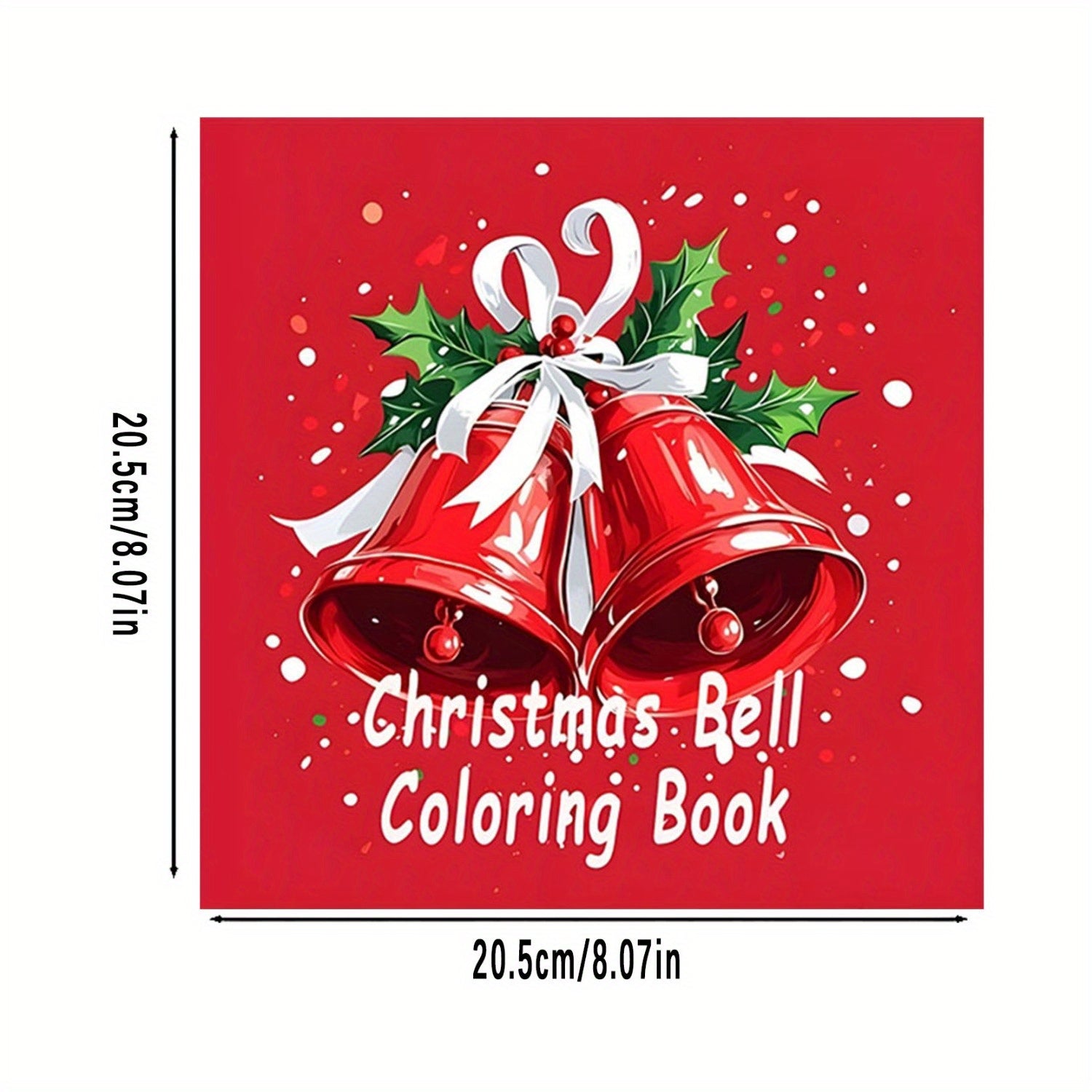 Christmas Bell Coloring Book for Adults: Festive Red Bells Holly & Ribbons Paper