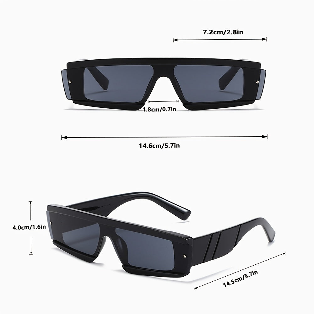 Rectangle Lens Sunglasses Y2K Retro Style